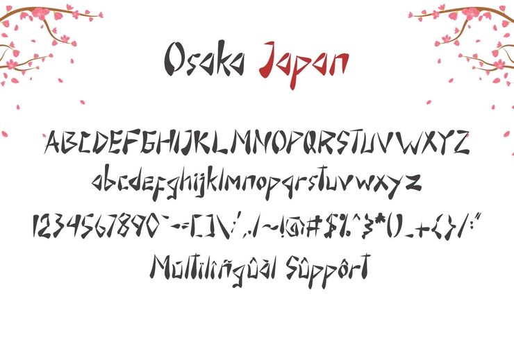 Osaka japan字体 6