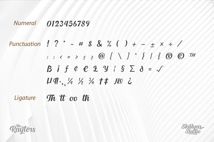 Rayters字体 10