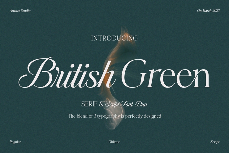 British green字体 1