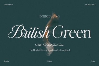 British green字体
