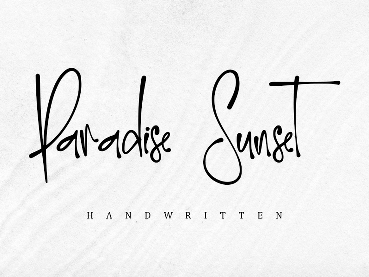 Paradise sunset字体 1