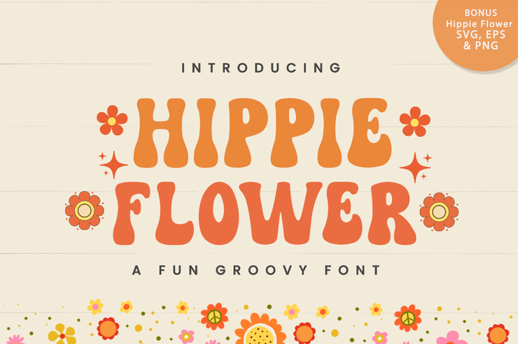Hippie flower字体 1