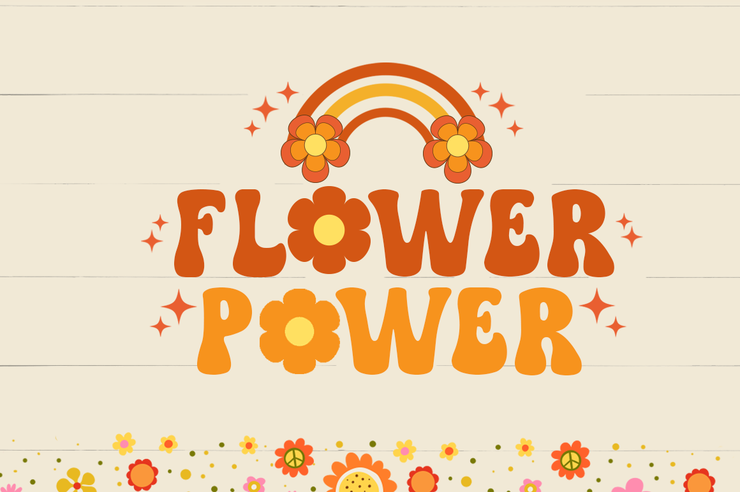 Hippie flower字体 3