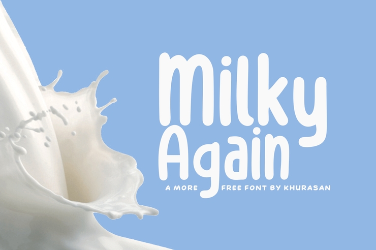 Milky again字体 1
