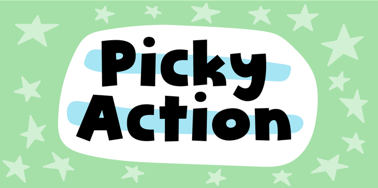 Picky action字体 2
