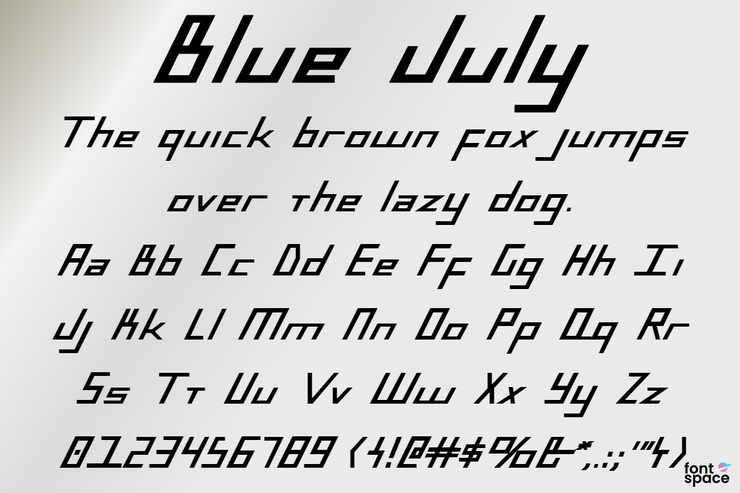 Blue july字体 7