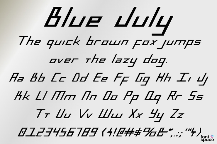 Blue july字体 4