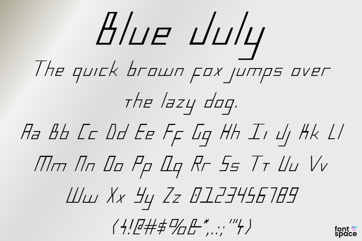 Blue july字体 2