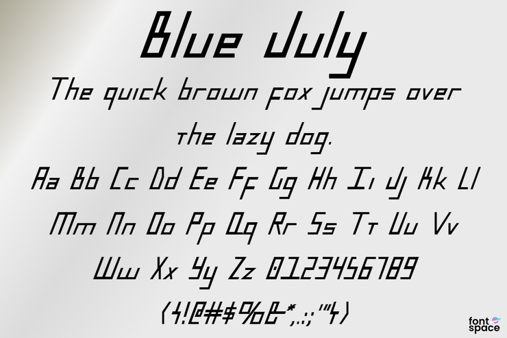 Blue july字体 5