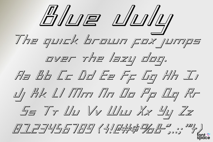 Blue july字体 8