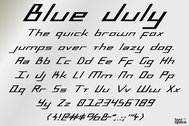 Blue july字体 6