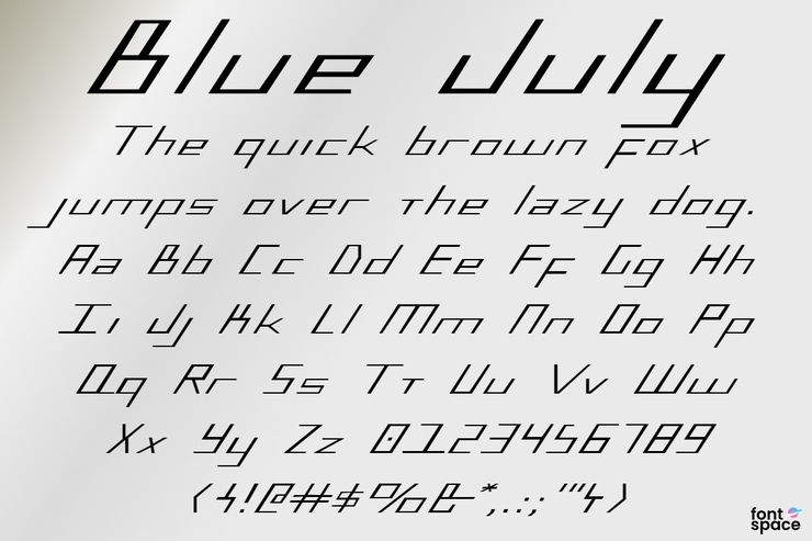 Blue july字体 3