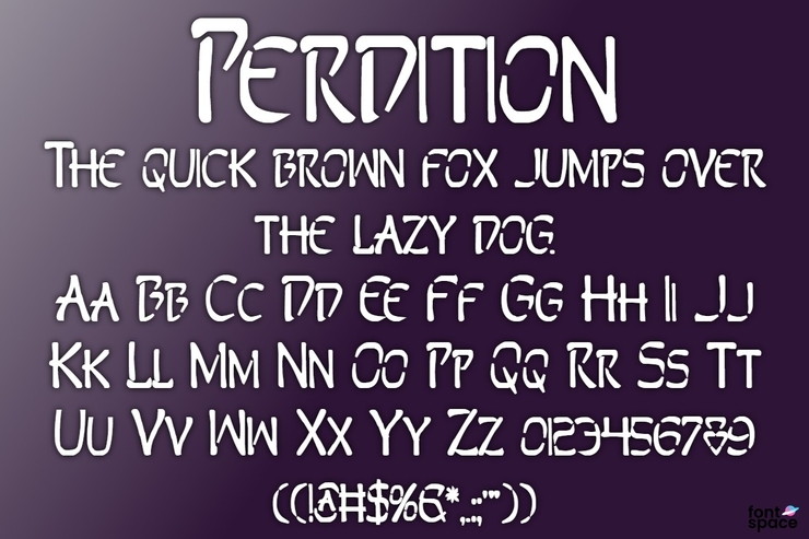 Perdition字体 3