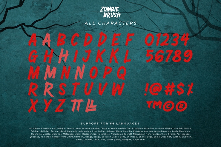zombie brush字体 4