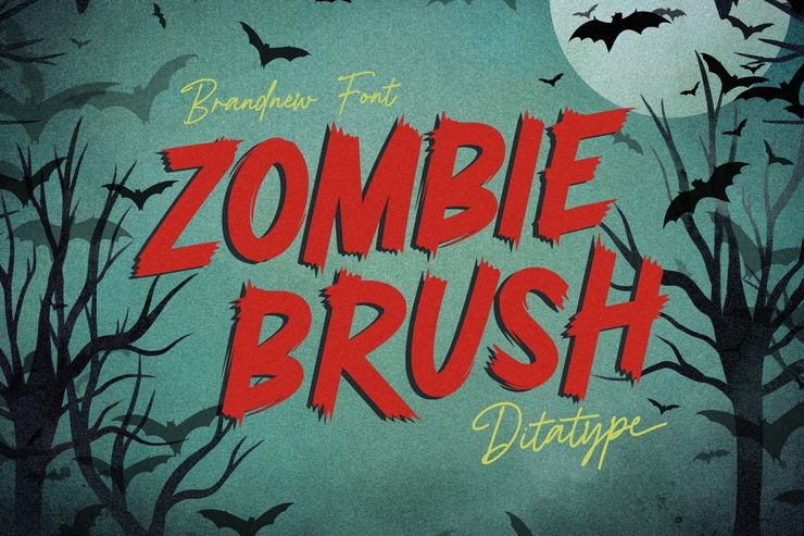 zombie brush字体 1