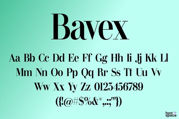 Bavex字体 1