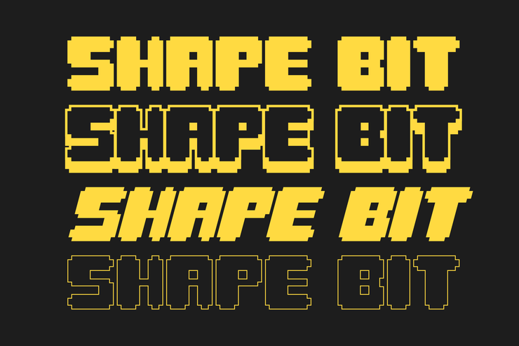 Shape bit字体 2