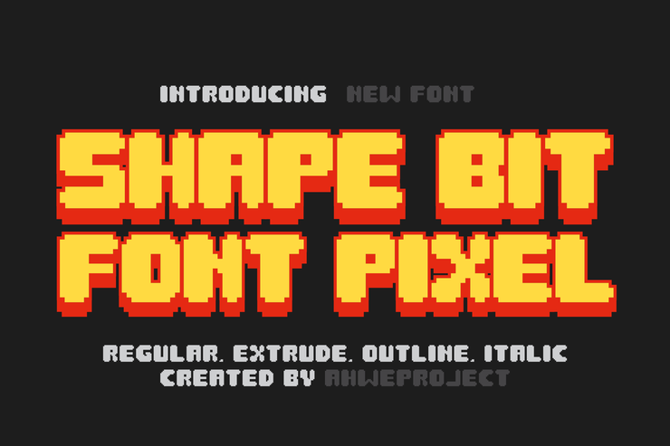 Shape bit字体 1