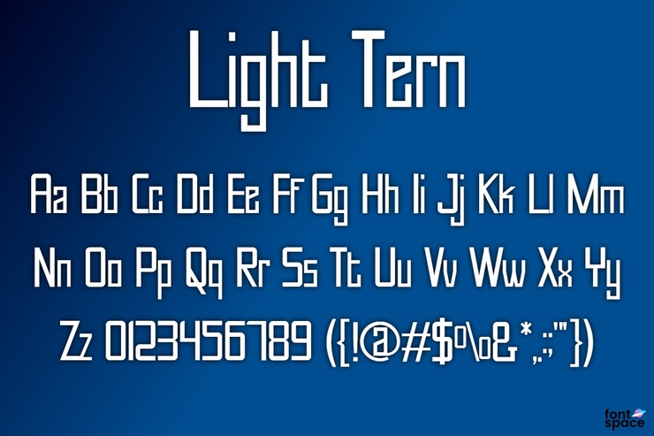 Light tern字体 1