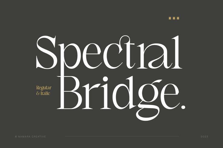 Spectral bridge字体 1