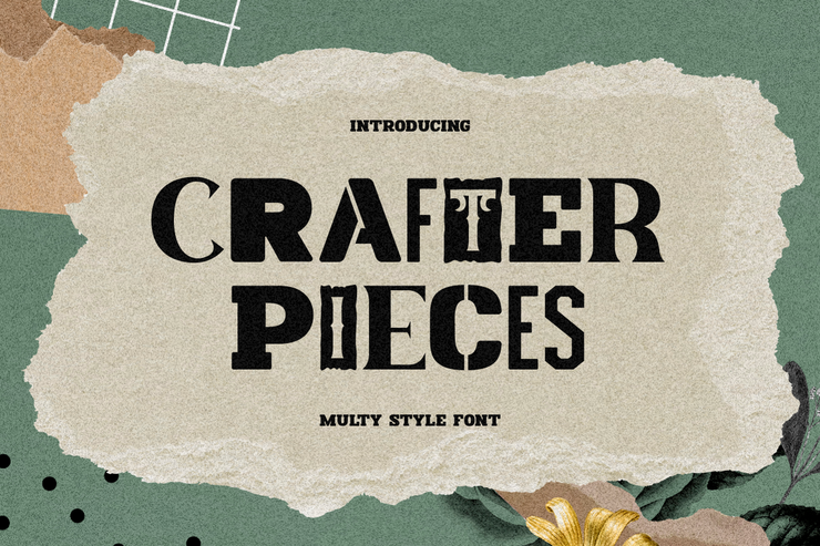 Crafter pieces字体 2