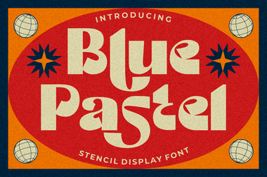 Blue pastel字体