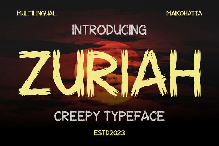 zuriah字体 2