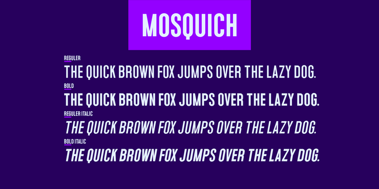 Mosquich字体 4