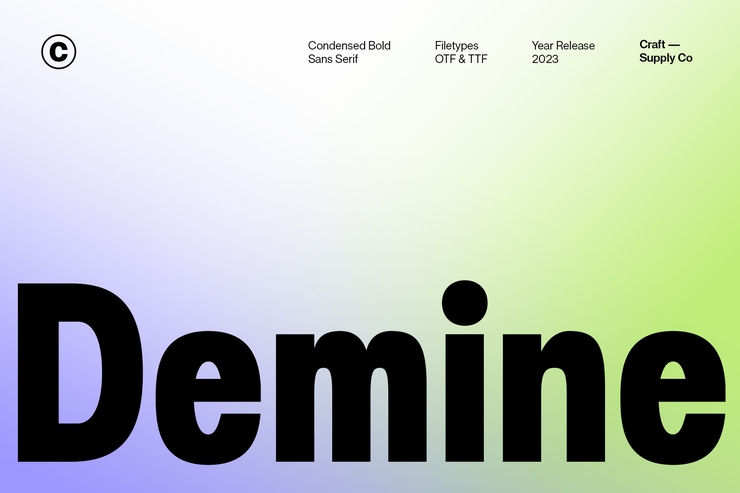 Demine字体 1