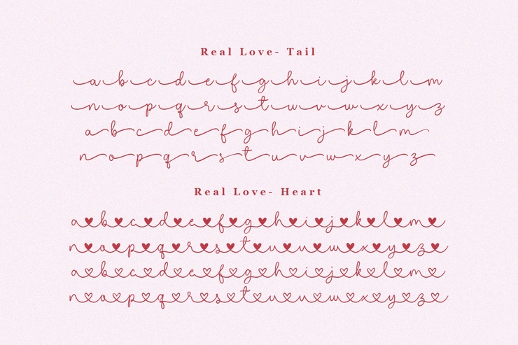 Real love字体 4