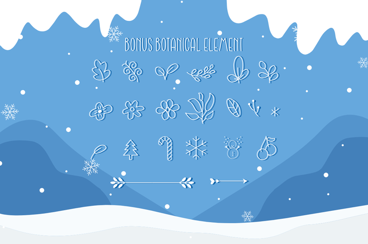 Snowy winter字体 3