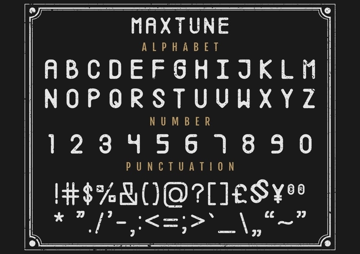 Maxtune字体 2
