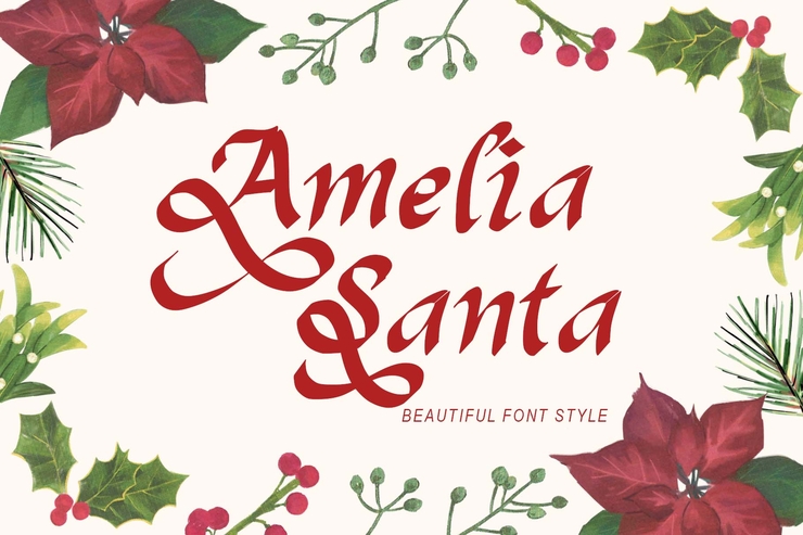 Amelia santa字体 1