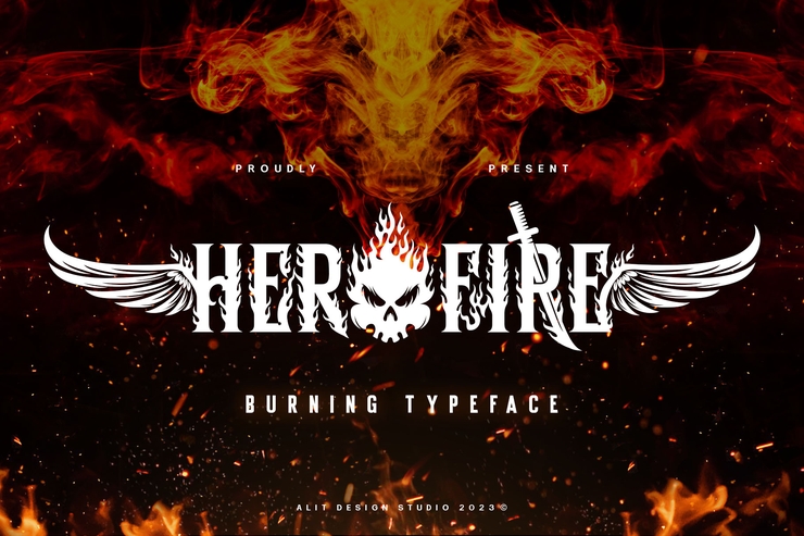 Hero fire字体 1