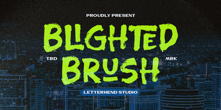 Blighted brush字体 2