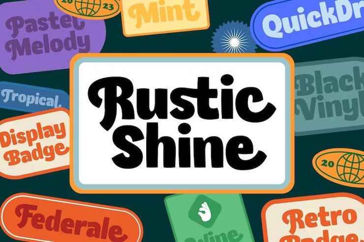 Rustic shine字体 2