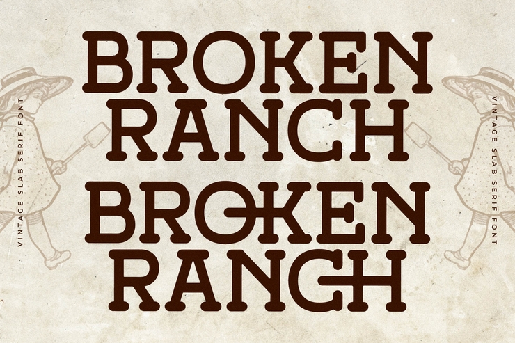 Broken ranch字体 5