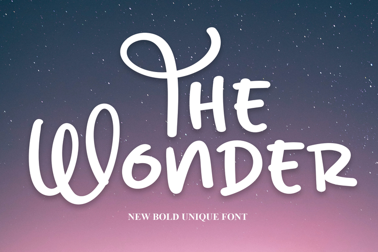 The wonder字体 1