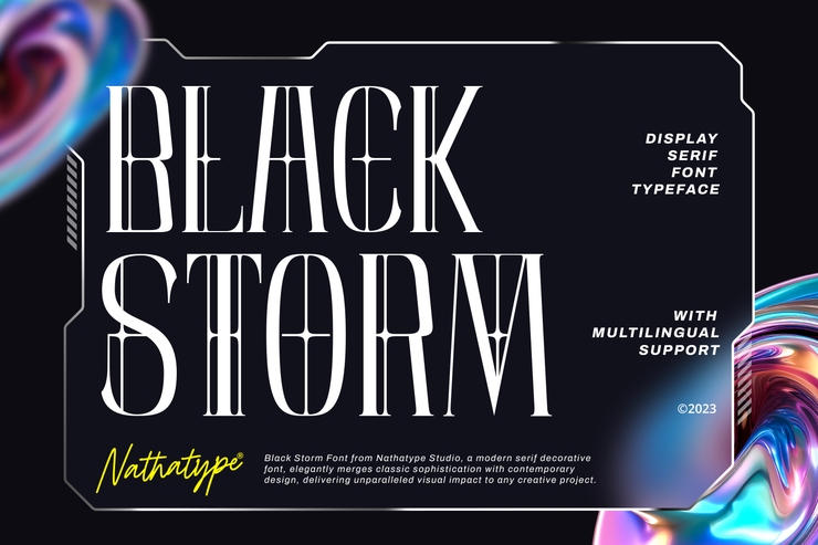 Black storm字体 1