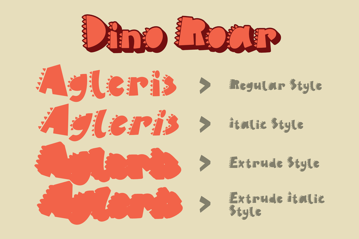 Dino roar字体 7
