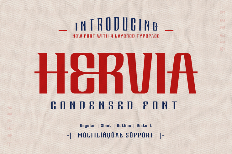Hervia trial字体 1