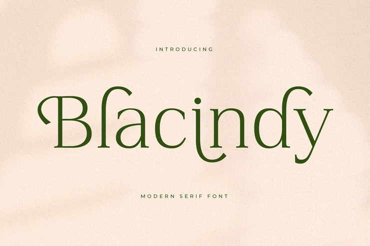 Blacindy字体 1