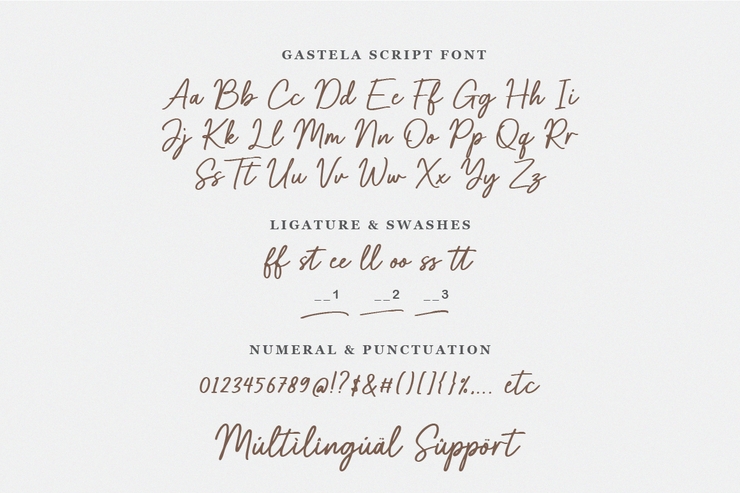 Gastela字体 8