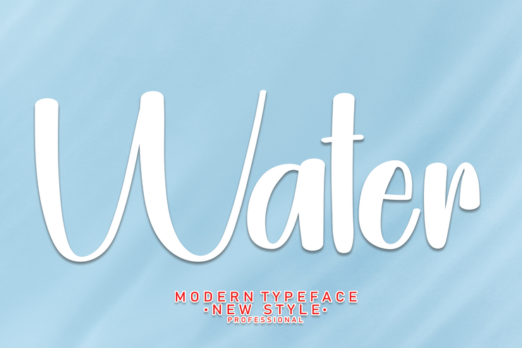 Water字体 1