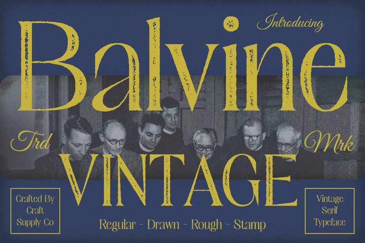 Balvine vintage字体 1