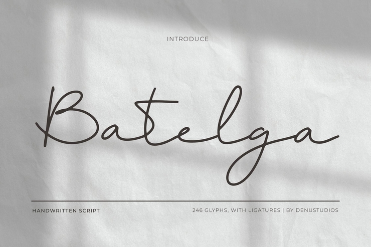 Batelga字体 1