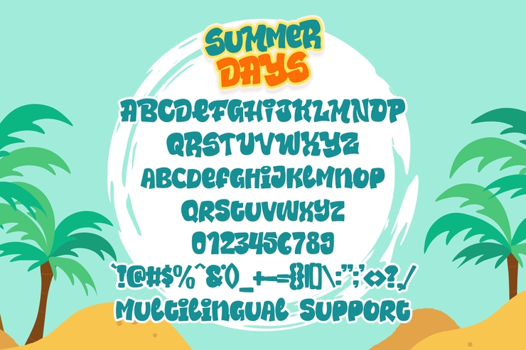 Summer days字体 5