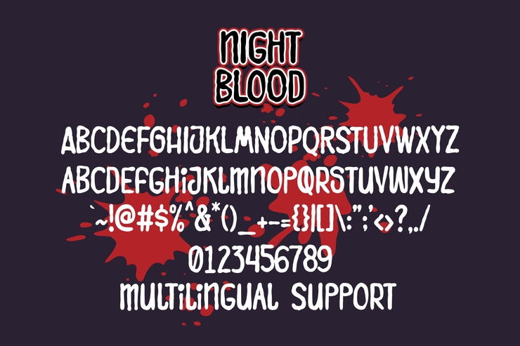 Night blood字体 4