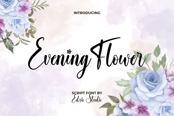 Evening flower字体 1