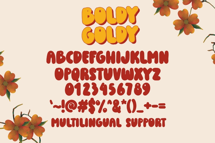 Goldy boldy字体 3